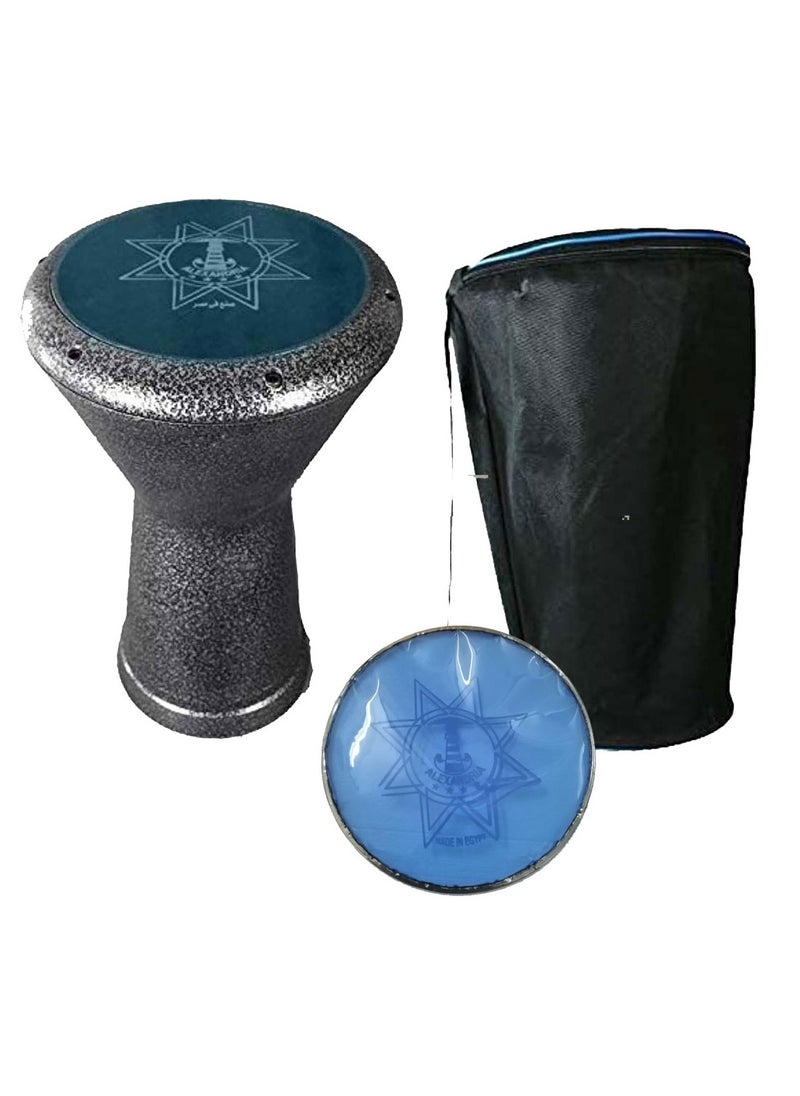 Al-Karz Music Egyptian Drum with Bag - Grey  - Image 1