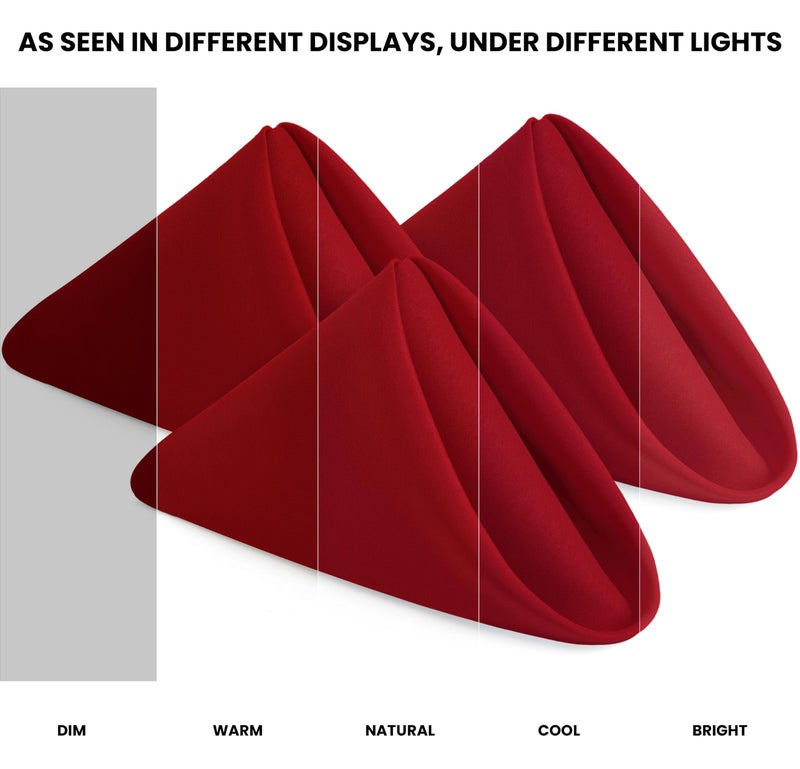 Utopia Home Red Cloth Napkins (12 Pack, 18x18 Inches), Ideal Dinner Napkins for Party, Wedding and Lunch/Dinner - Image 3