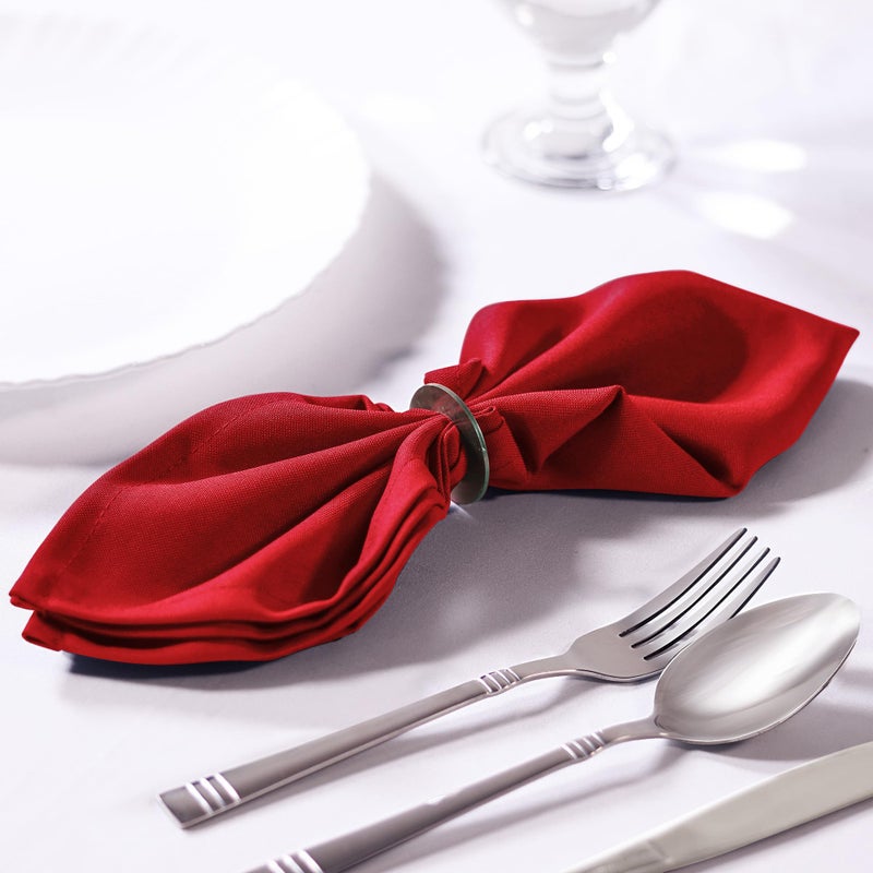 Utopia Home Red Cloth Napkins (12 Pack, 18x18 Inches), Ideal Dinner Napkins for Party, Wedding and Lunch/Dinner - Image 4