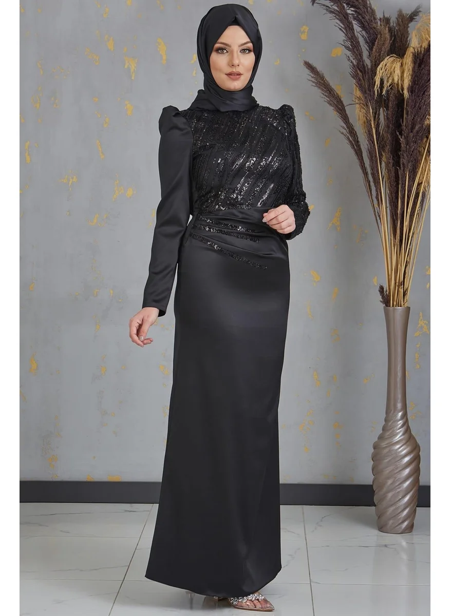 Esilanur Serap Hijab Evening Dress Black