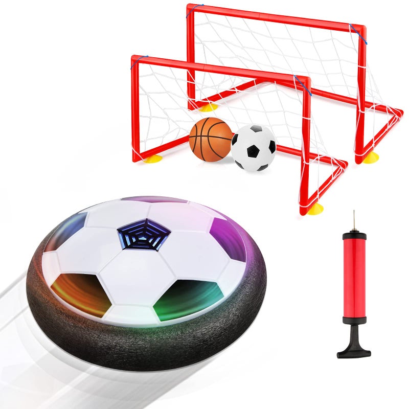 Growsland Boy Toys Hover Soccer Ball with 2 Goals Indoor Soccer Gifts for Boys LED Soccer Ball with Foam Bumper Inflatable Soccer Toys for 3 4 5 6 7 8 9 10 Years Old Girls Boys - Image 4