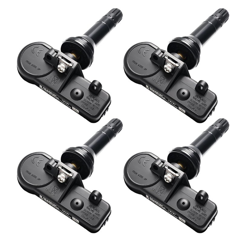 RLP Set of 4 TPMS Tire Pressure Monitoring System Sensor 433MHz Compatible with Jeep Wrangler JK Dodge Ram Charger Replacement for 56029398AB 68142397AA 68241067AA 68241067AB - Image 1