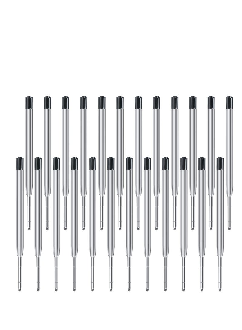 25 Set Replaceable Ballpoint Pen Refills with Spring Metal Ball Point Smooth Writing 0.5mm Replacement Refills Retractable Ballpoint Pen Refills for School Office Supplies Black - Image 3