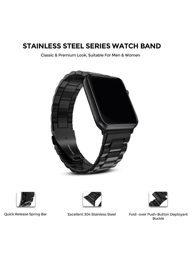 ELTRAZONE Stainless Steel Strap for iWatch 49mm 46mm 45mm 44mm 42mm – Silver Metal Replacement Band for Apple Watch Ultra 3 | Ultra 2 | Ultra | Series 10 9 8 7 SE 6 5 4 3 2 1 – Durable, Adjustable, and Stylish Design - Image 4