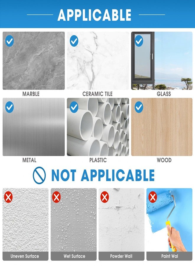 Quellance Double Sided Tape Heavy Duty - Nano Removable Adhesive Mounting Tape Wall Decor, Clear Sticky Picture Hanging Transparent Strips Command Tapes for Poster Carpet Art Craft Home Office School (10FT) - Image 5
