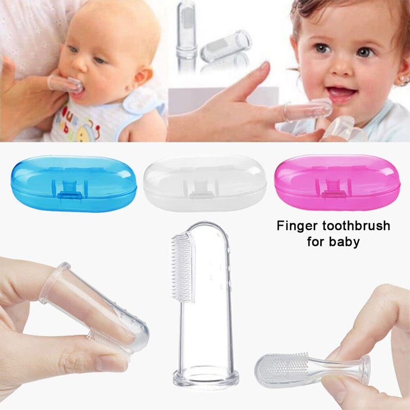 GTC® Silicone Finger Tooth Brush | Baby finger Brush | Soft Toothbrush multicolor BB-2 (1 Pc) - Image 2