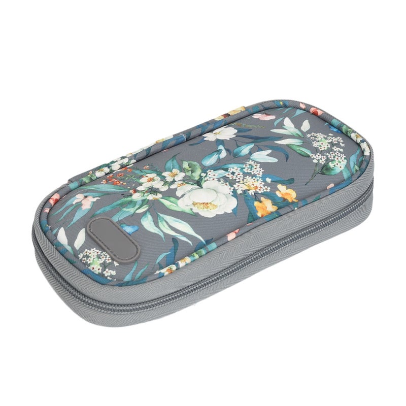 Insulin Cooler Case Portable Insulin Pen Cooling Bag Diabetes Supply Carrying Case for Travel Grey Camellia Flower - Image 2