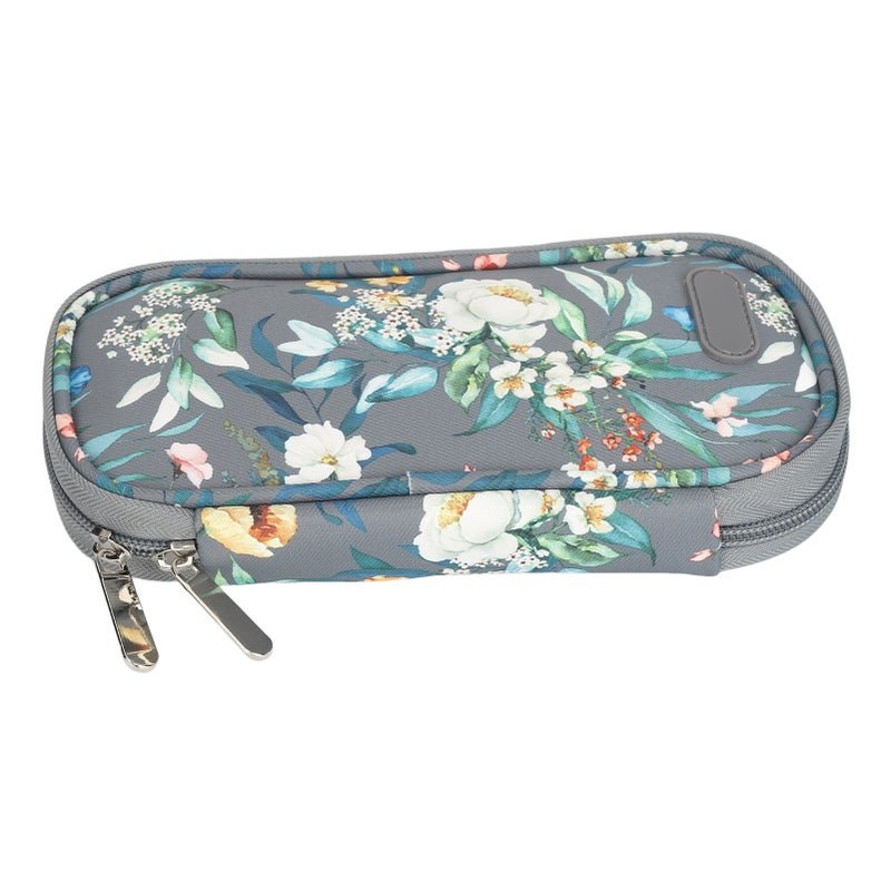 Insulin Cooler Case Portable Insulin Pen Cooling Bag Diabetes Supply Carrying Case for Travel Grey Camellia Flower - Image 5