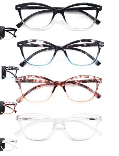 MODFANS Women Reading Glasses 2.0 4 Pair Stylish Ladies Readers with Comfort Spring Hinge Pattern Design Pouch Included - Image 2