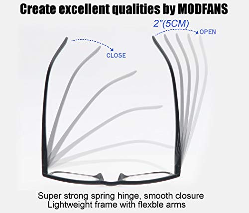 MODFANS Women Reading Glasses 2.0 4 Pair Stylish Ladies Readers with Comfort Spring Hinge Pattern Design Pouch Included - Image 4