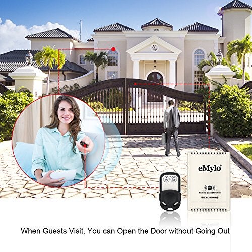eMylo DC 12V 2CH RF Relay Smart Wireless Remote Control Light Switch Garage Door Remote Opener 433Mhz Transmitter with Relay Receiver - Image 4