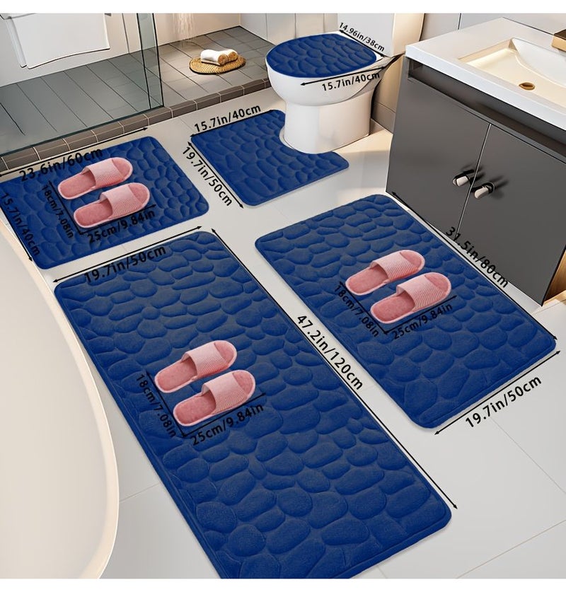 Beige Non Slip Highly Absorbent Bath Mat Bedroom Carpet Door Mat - Image 5