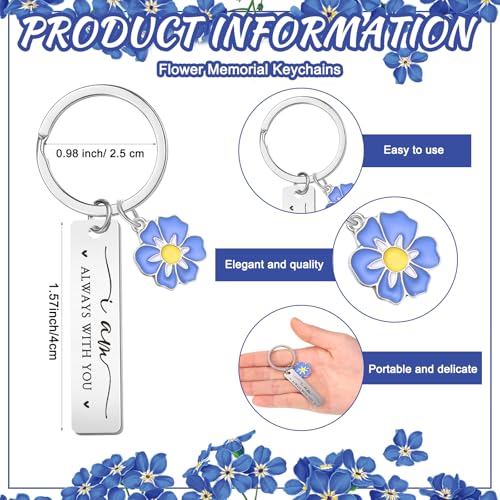 Equsion 50 Set 2550 Set Funeral Favor Forget Me Not Keychain Celebration of Life Favor Poem Card Memorial Gift for Sympathy Guest - Image 3
