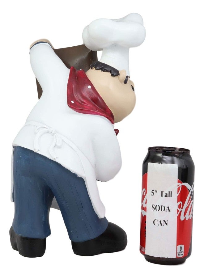 Ebros Gift French Bistro Master Head Chef Jean With Toque Blanche And Red Necktie Holding Black Kitchen Tray Board Decor Statue 10.75"H As Home And Kitchen Cabinet Counter Top Mantle Piece Decor Chefs - Image 4