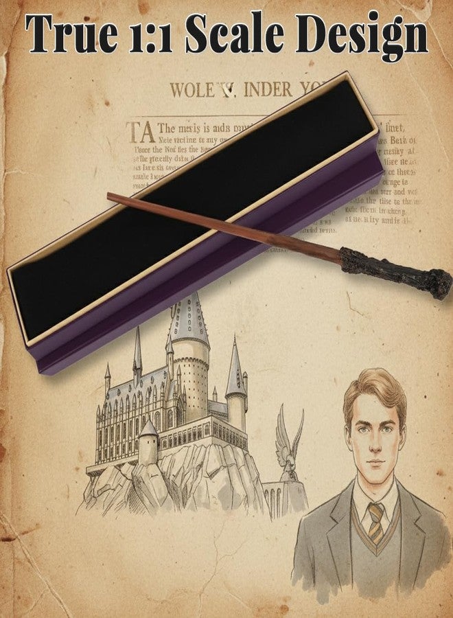 FANCYKU® Ha*ry Potter Magic Wand with Gift Box, Resin & Metal Replica Magic Stick Rod Wizard Sorcerers Wand, Party Costume Accessory for Cosplay Masquerade Halloween Christmas, Gifts for Kids - Image 3