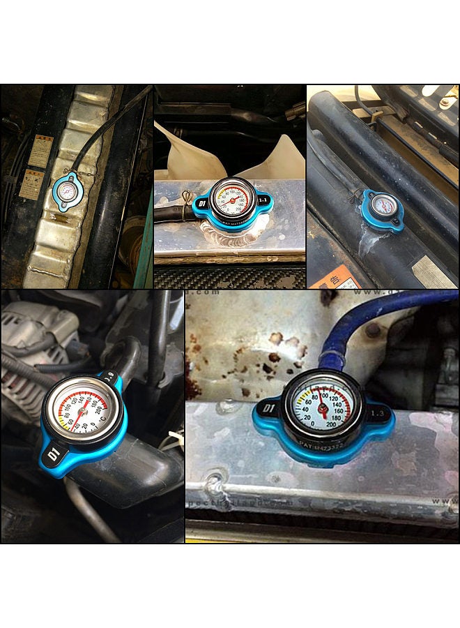 Generic 0.9 Bar Thermostatic Radiator Cap Cover with Water Temp Temperature Gauge for Truck Forklift Trailer  - Image 3