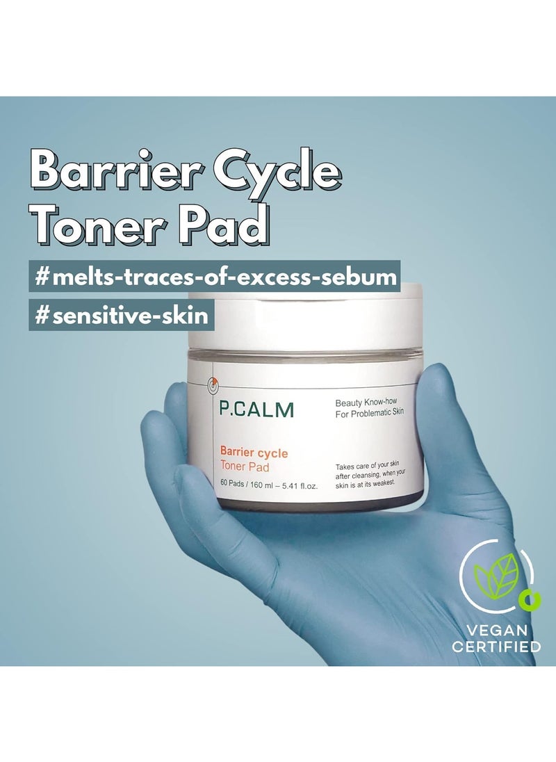 P.CALM PCALM Barrier Cycle Toner Pad 60 Pads  - Image 3