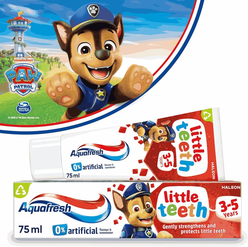 Aquafresh Paw Patrol Little Teeth 35 years Kids toothpaste Gently Strengthens and Protects Little Teeth 75ml - Image 4