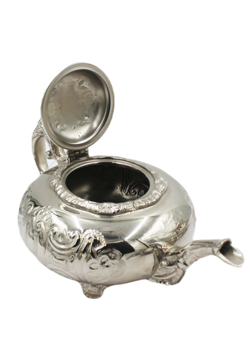 Antique Museum Moroccan Arabic Traditional Silver Plated Tea Pot 14 X 29 cm  - Image 2