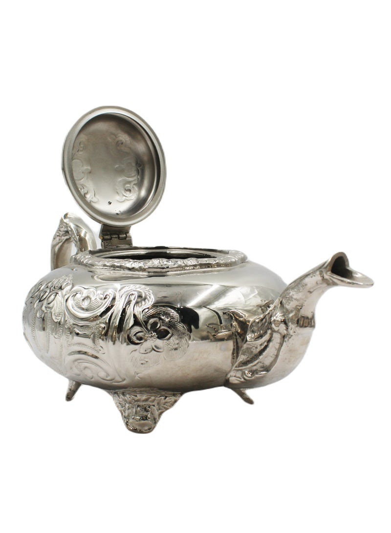 Antique Museum Moroccan Arabic Traditional Silver Plated Tea Pot 14 X 29 cm  - Image 3