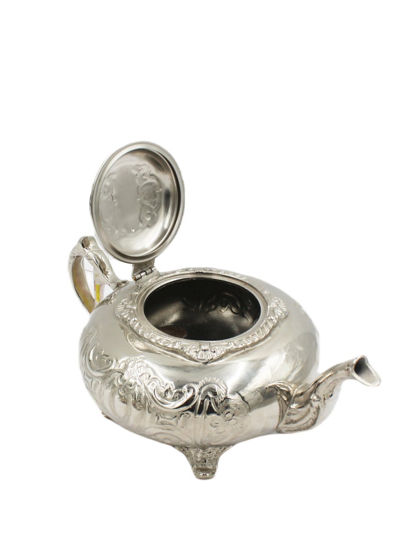 Antique Museum Moroccan Arabic Traditional Silver Plated Tea Pot 14 X 29 cm  - Image 4