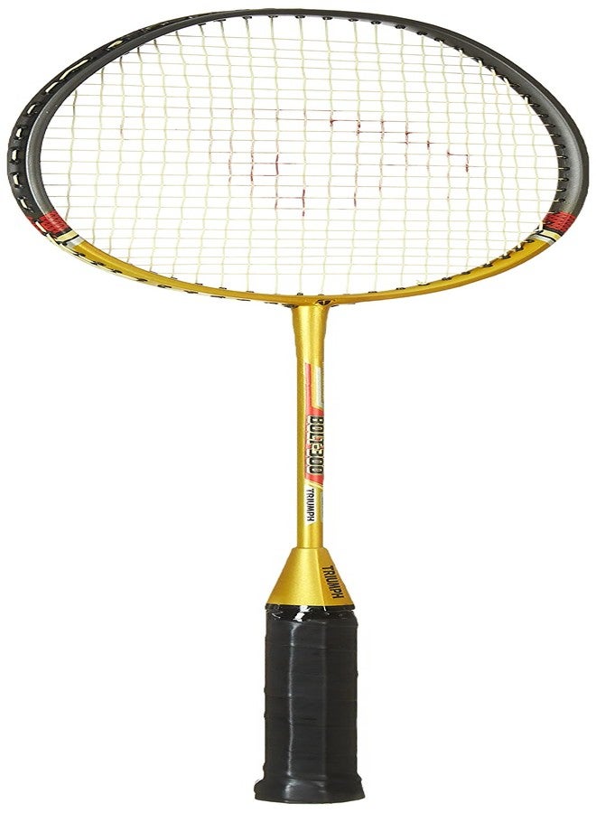 ترايامف مضرب تنس الريشة Triumph Bolt خفيف الوزن مصنوع من مركب الجرافيت، مع حقيبة تنس الريشة Cosmic-6R ذات حجرتين، باللونين الأحمر والرمادي. - Image 2