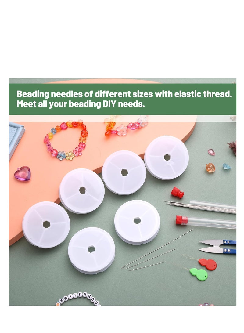 SYOSI مجموعة إبر التطريز إبر البذور 20 قطعة خيوط التطريز المستقيمة 12 قطعة إبر التطريز بعين كبيرة مع 6 خيوط مطاطية لأدوات تطريز المجوهرات - Image 2