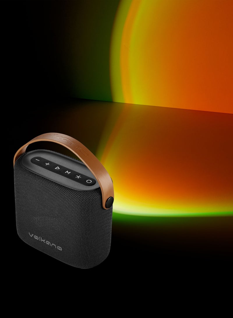فولكانو مكبر صوت بلوتوث من سلسلة Volkano Flame مع جهاز عرض مصباح غروب الشمس - أسود - Image 5
