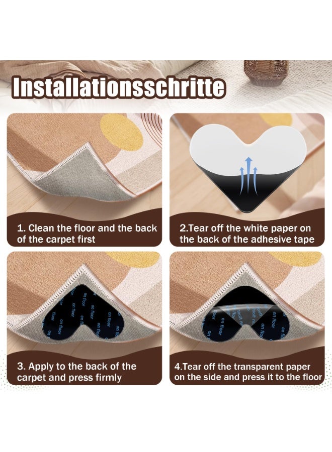 SANMUGEED Rug Pad Gripper Non Slip Rug Pads for Hardwood Floors Tiles Area Rugs,Washable Reusable Carpet Grippers Rug Tape Stickers Holder - Image 3