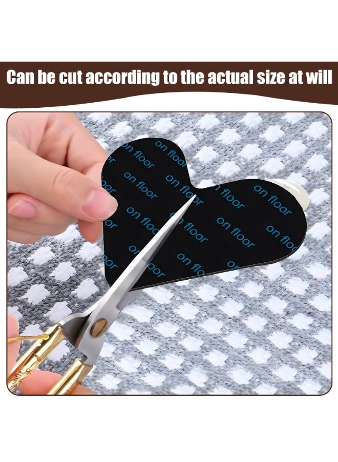 SANMUGEED Rug Pad Gripper Non Slip Rug Pads for Hardwood Floors Tiles Area Rugs,Washable Reusable Carpet Grippers Rug Tape Stickers Holder - Image 5