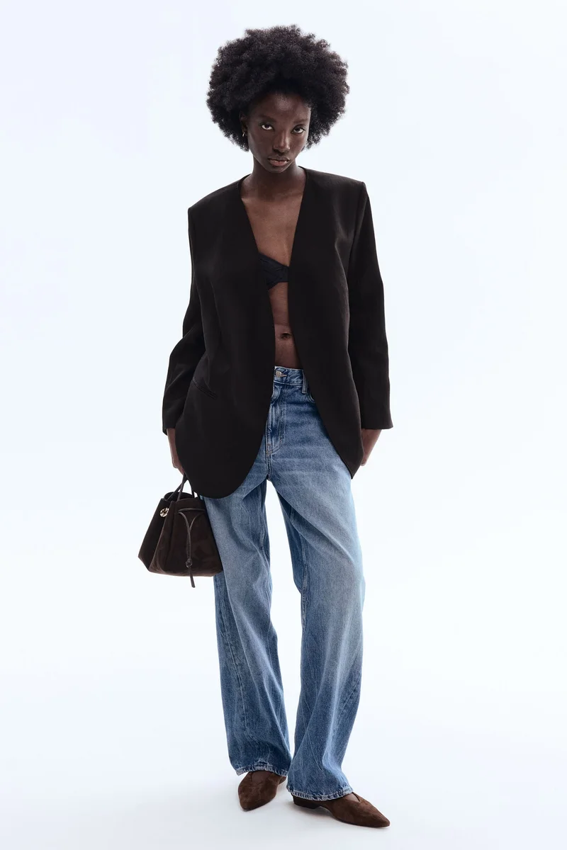 اتش اند ام بليزر بدون ياقة