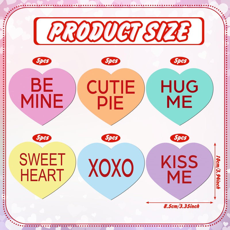 Hoteam 30 Pcs Valentineâ€˜s Day Garage Door Decoration Magnet Stickers Sweet Heart Magnet Decals Refrigerator Stickers Romantic Garage Door Decals for Valentineâ€˜s Day Party Supplies Home Decorations - Image 2