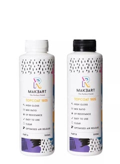 MAKEART 1 Liter Makeart Top Coat Resin & Hardener  - Image 1