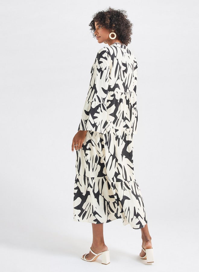 Splash FAV Tiered Print Dress - Image 3