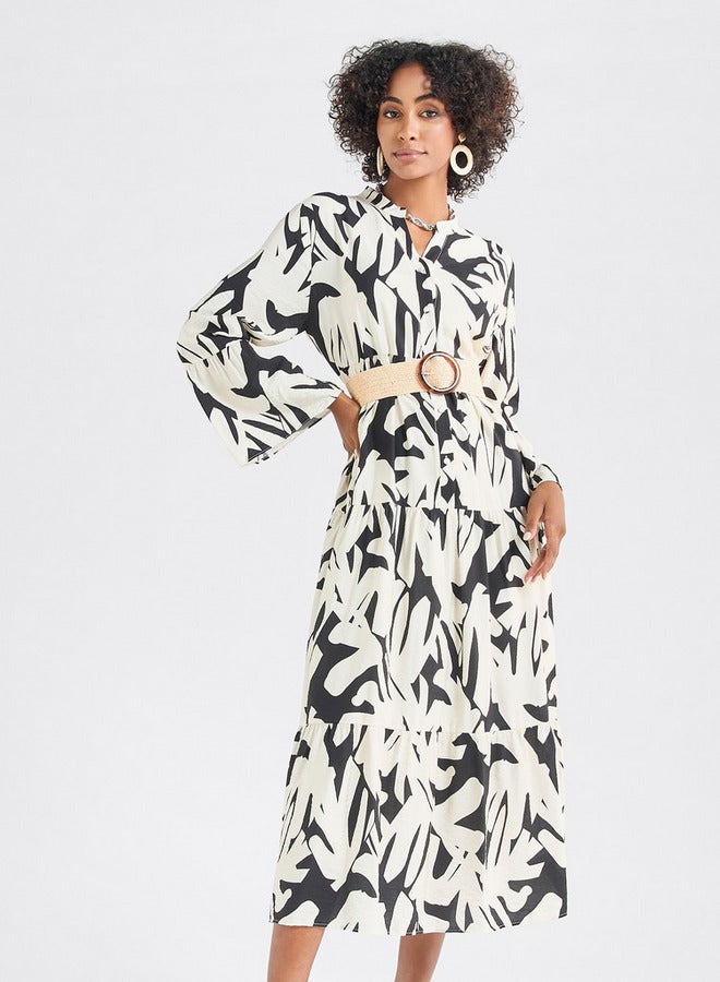 Splash FAV Tiered Print Dress - Image 2
