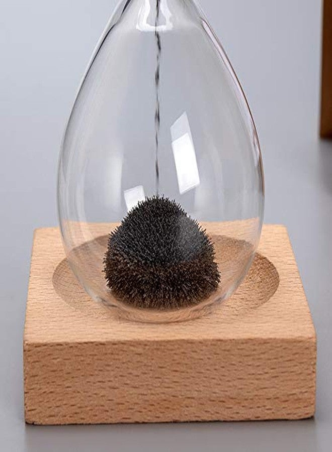 WARMBUY Magnetic Hourglass Decorative Sand Timer with a Base for Desk Decoration Black - Image 2