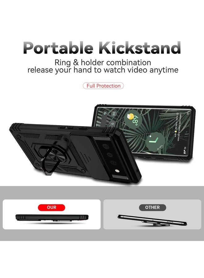 اس-توب جراب هاتف Google Pixel 6 مع حامل كاميرا منزلق - Image 3