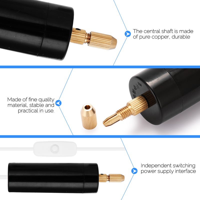 مطحنة كهربائية صغيرة محمولة متعددة الوظائف، مثقاب كهربائي صغير USB، آلة تثقيب وتجليخ للأخشاب ولوحات الدوائر والبلاستيك واللؤلؤ والكريستال - Image 5