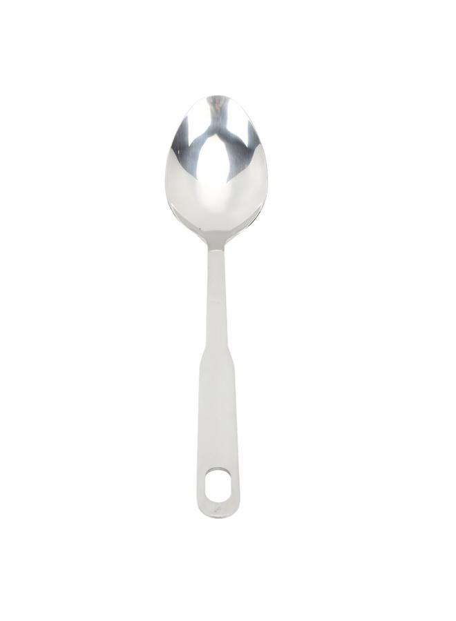 Serving Spoon Cooking Spoon Stainless Steel Hanging Hole Dishwasher Safe Easy Clean Durable Kitchen Utensils for Hotel Steel Handle - Image 1