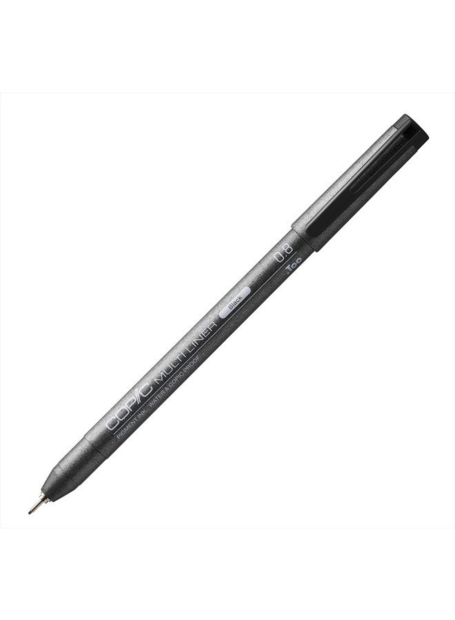 COPIC Markers Multiliner 0.8 Black Pigment Based Ink  - Image 2
