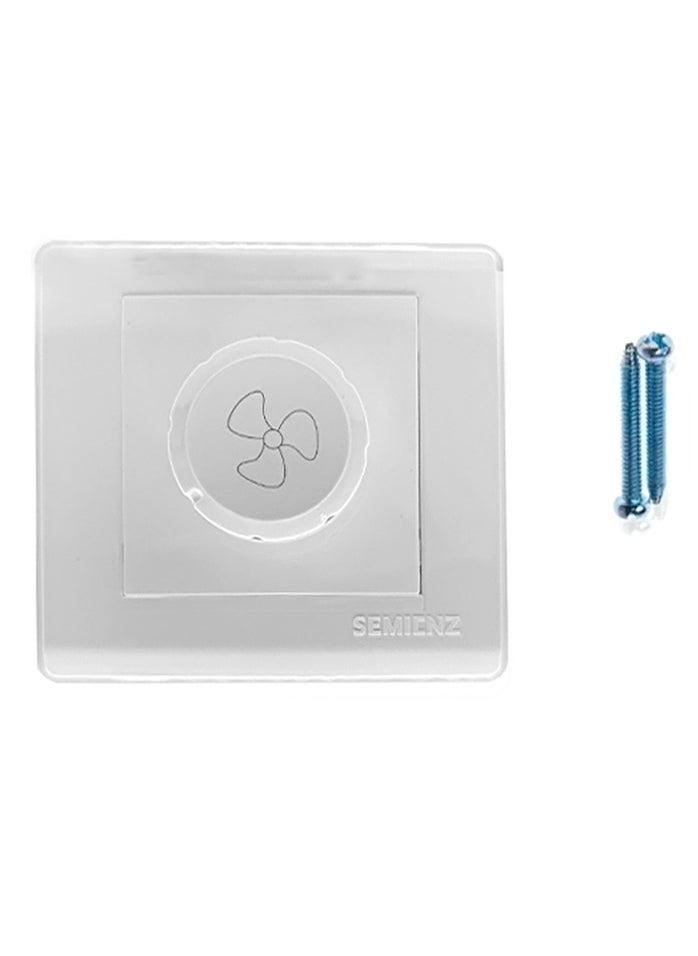 SEMICNZ FAN Dimmer Switch 500W - 220V White—Full Rotation 5-Step Capacitor Type, Energy Efficient Regulator for Home and Office Use | Easy Wall Mount Installation  - Image 1