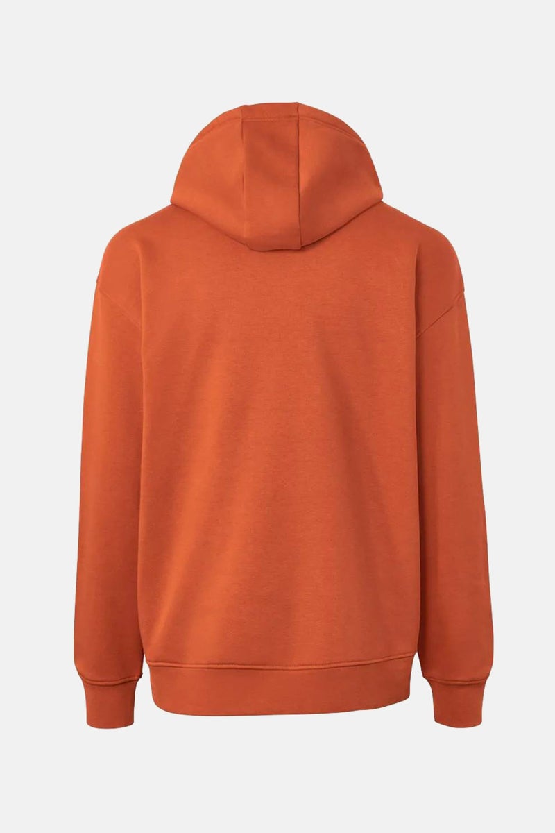 Tchibo Men Drawstring Plain Long Sleeve Sweatshirt, Orange - Image 2