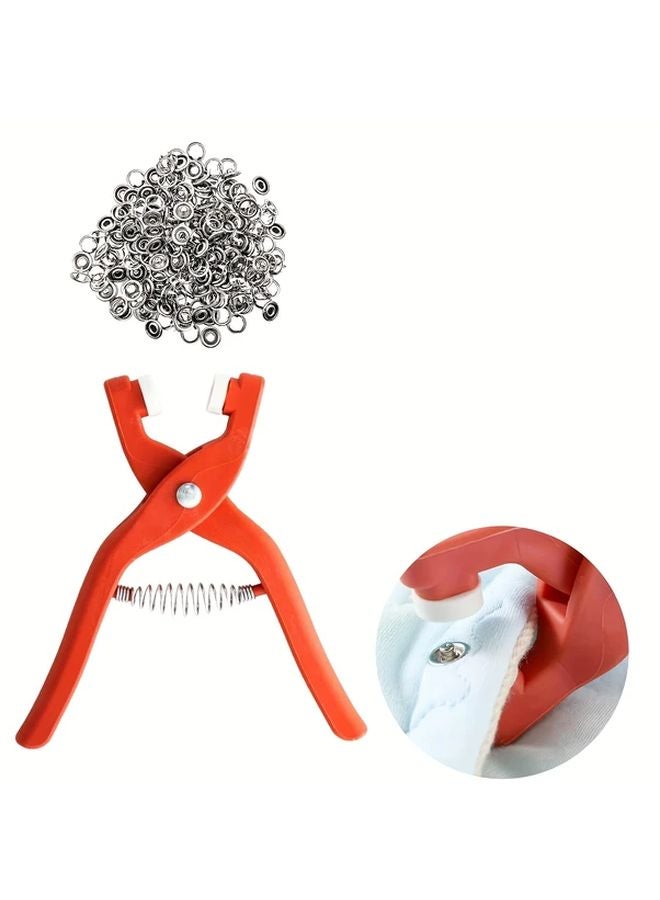 Safety Eyelet Tool Set With 5 Claw Pliers And 100 Snap Hooks For Crochet Sewing Accessories - Image 1