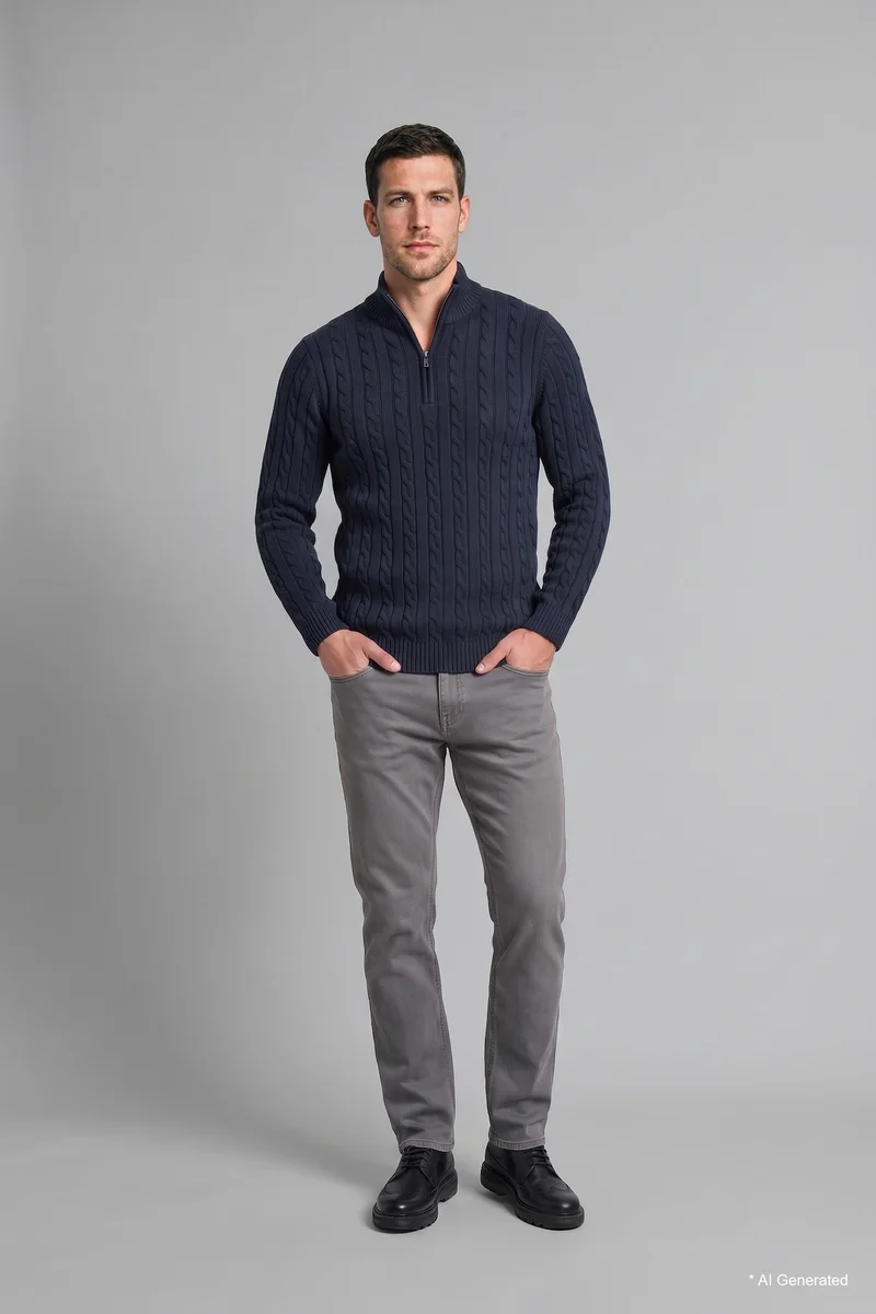Sergio Regular Fit Mid Waist Straight Leg Jeans