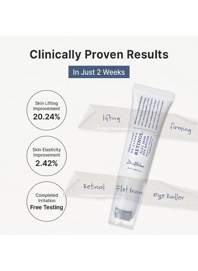 Dr.althea Retinol Flat Iron Eye Roller Serum with Bakuchiol and Gua Sha Roller for Wrinkles and Puffiness 25ml - Image 5