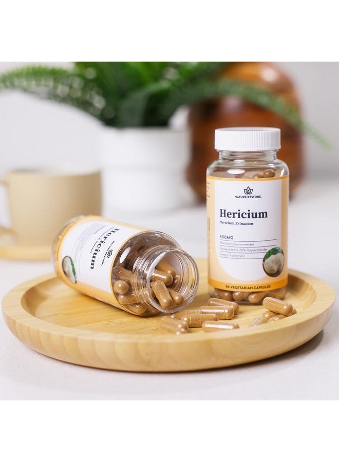 Nature Restore Hericium Erinaceus Extract Mushroom Supplement, 90 Capsules, 20% polysaccharides - Image 2