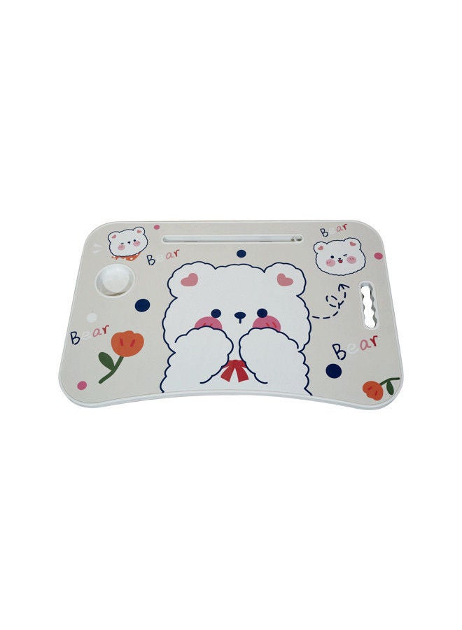 Rahalife Portable Folding Laptop Desk for Bed With Various Design Laptop Desk with iPad/Book and Cup Holder Non-Slip Legs Reading Table Tray Kids Study Table - Image 1