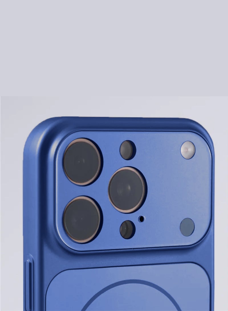 Wtech Apple iPhone 16 Pro 2024 Premium Magsafe Matte Silicone Material Shockproof with Anti-fingerprint Finish Case Cover (MCRPSN) - Navy Blue - Image 2