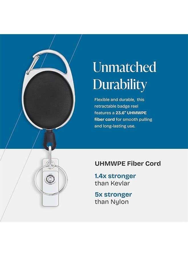 إم إكس إن حامل شارة الهوية، بكرة شارة قابلة للسحب مع حلقة مفاتيح ومشبك لحاملي بطاقات الهوية، حامل بطاقات سفينة الرحلات البحرية للممرضات والمعلمين وموظفي الأمن والنساء والرجال (بكرتان قابلتان للسحب + 2 حافظة هوية + 2 حبل منفصل) - Image 4