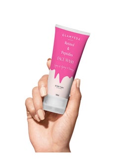 Glamveda Retinol & Saffron Anti Ageing Face Wash For Youthfull & Glowing Skin Reduce Signs Of Ageing No Paraben Sls Silicone 100Ml  - Image 2